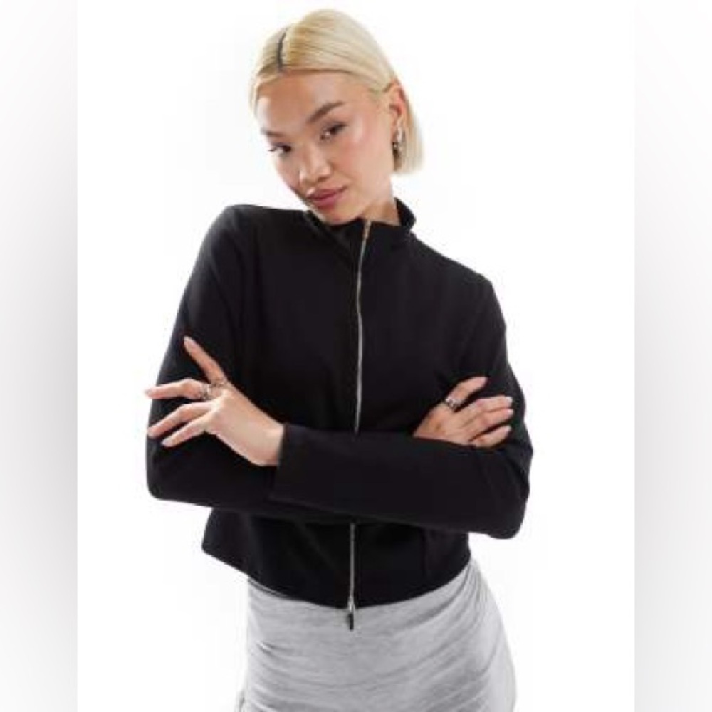 ASOS Black Zip-Up Sweater – Medium – Classic Casual